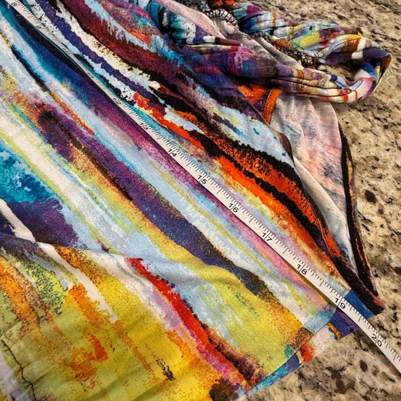 Neiman Marcus abstract striped colorful maxi dress SZ S/M - Picture 10 of 14